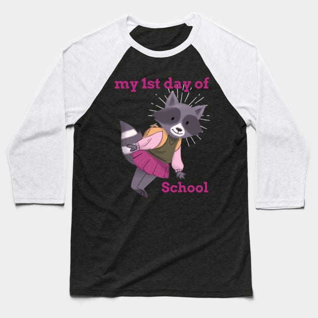 my 1st day at school Baseball T-Shirt by Zipora